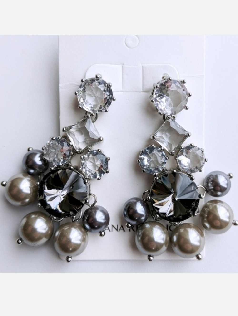 NWT Banana Republic Crystal Statement Earrings